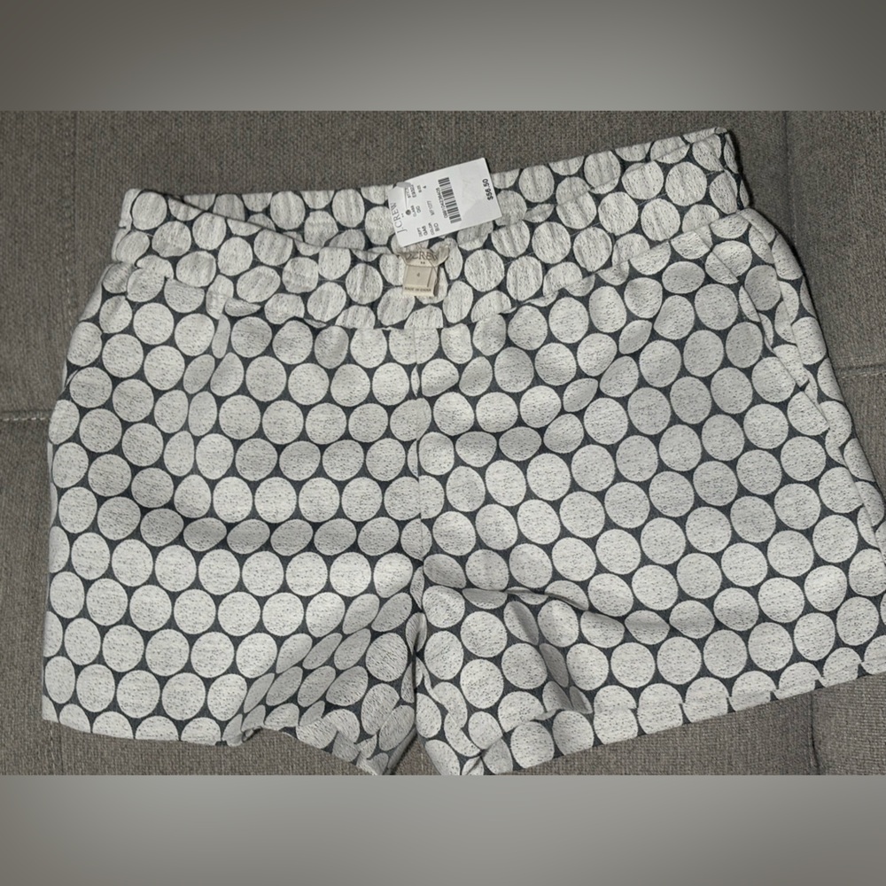 J.Crew Navy and White Polka Dot Pants